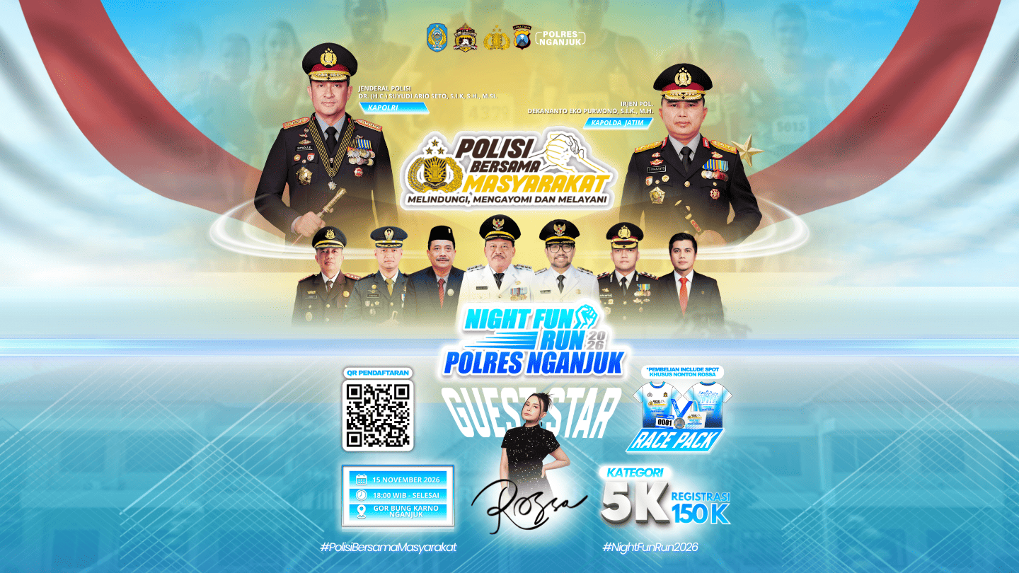 Poster Polres Nganjuk Night Fun Run 2026